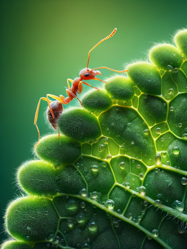 close-up image of a section of a leafy green plant with a natural repellent quality that deters ants