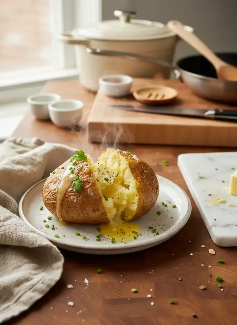 Baked Potato with Nothing But Butter