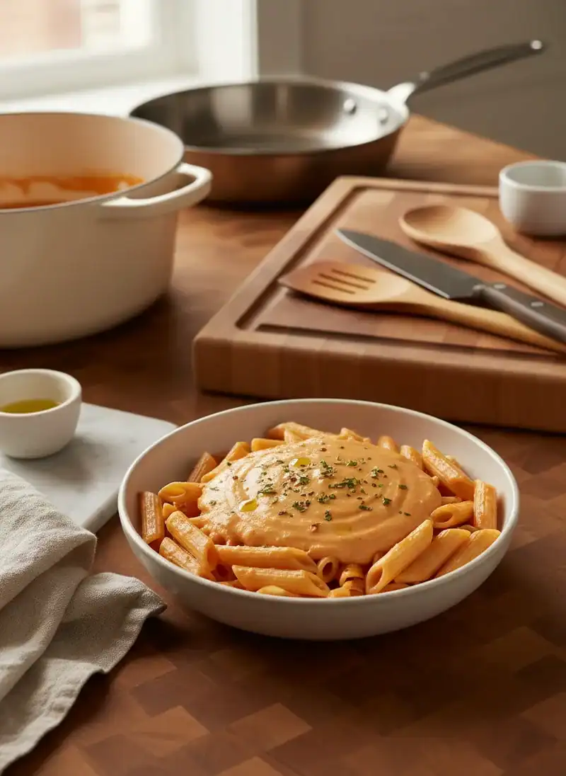 Blandest-Ever Pasta with Jarred Marinara