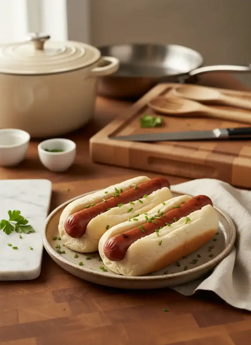 Plain Hot Dogs and Undercooked Buns