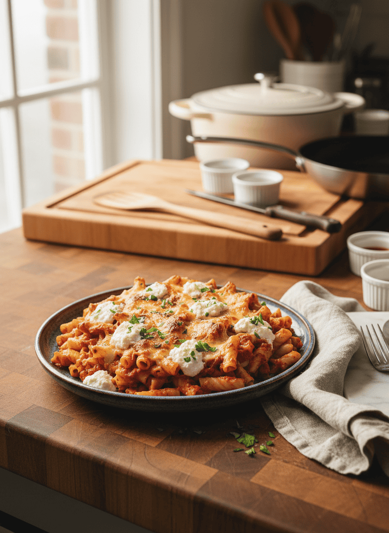 Baked Ziti with Ricotta