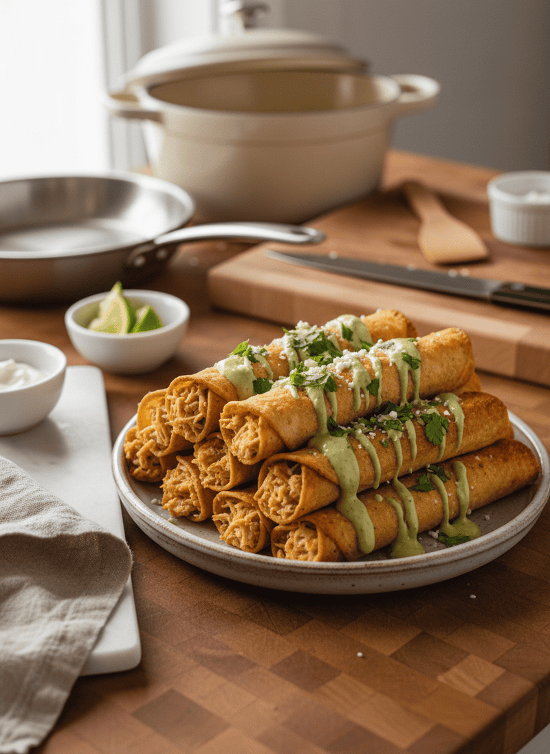 Creamy Chicken Taquitos