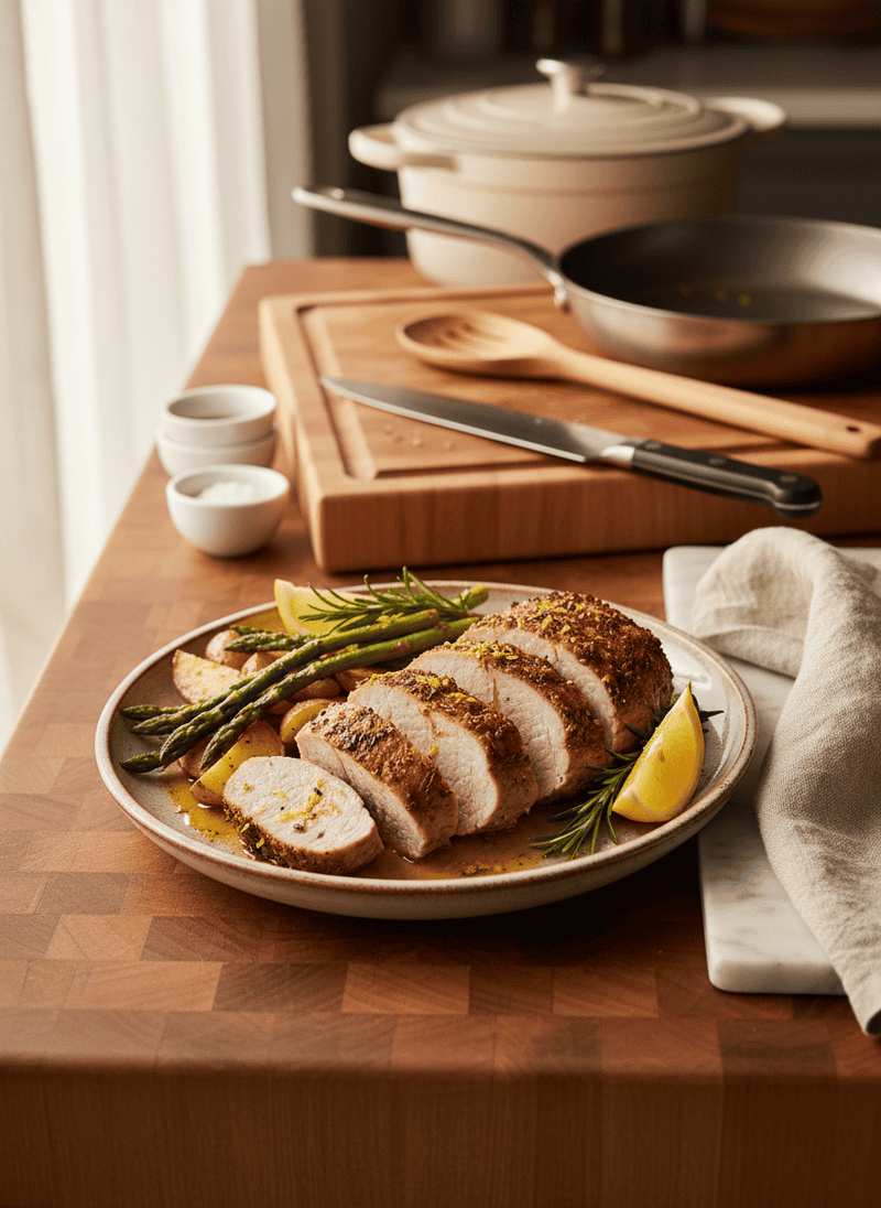 Lemon Herb Roasted Pork Tenderloin