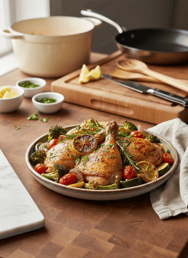 Sheet Pan Lemon Herb Chicken and Veggies