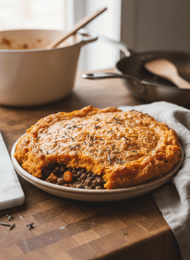 Shepherd's Pie with Sweet Potato Topping