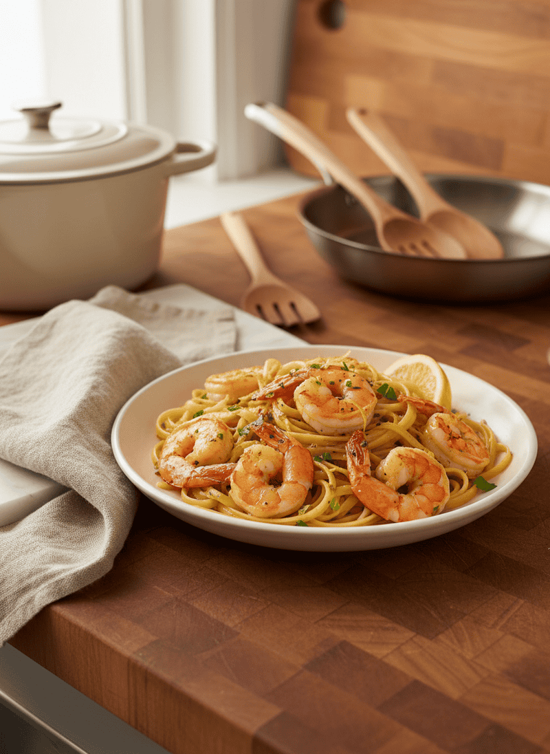 Shrimp Scampi with Linguine