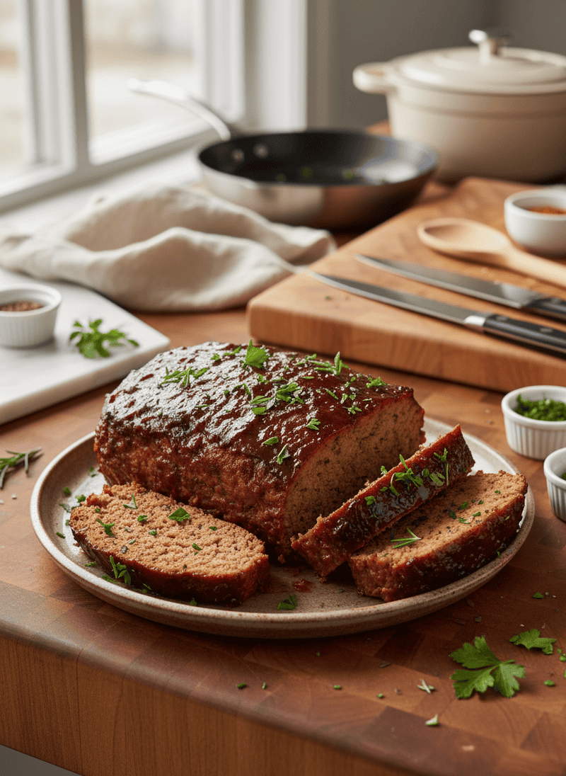 Turkey Meatloaf with Glaze