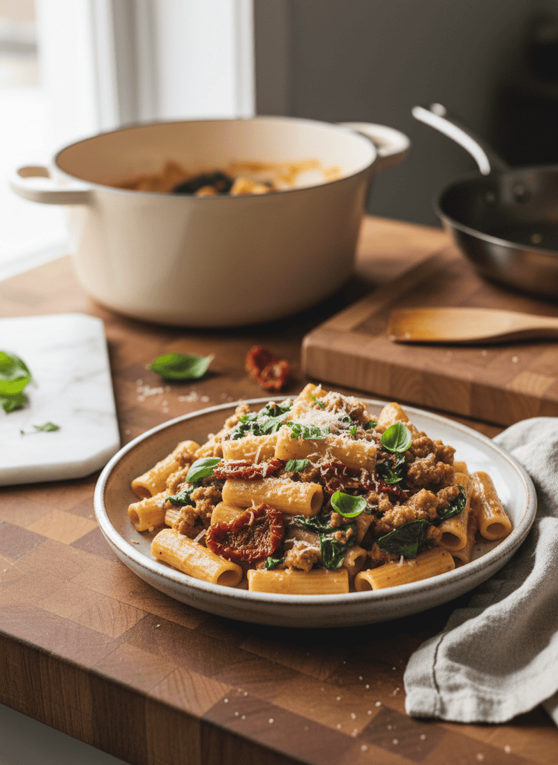 Creamy Tuscan Sausage Pasta