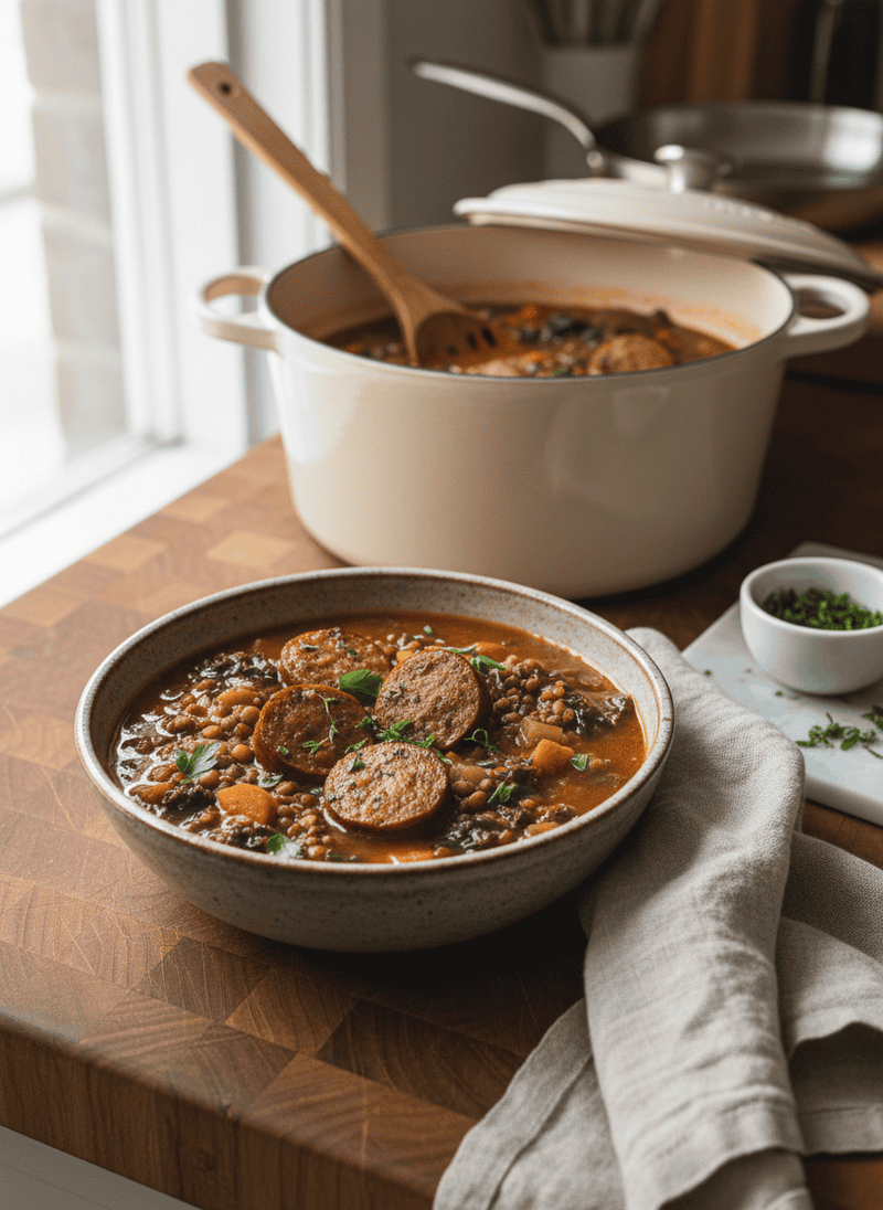 Sausage and Lentil Soup