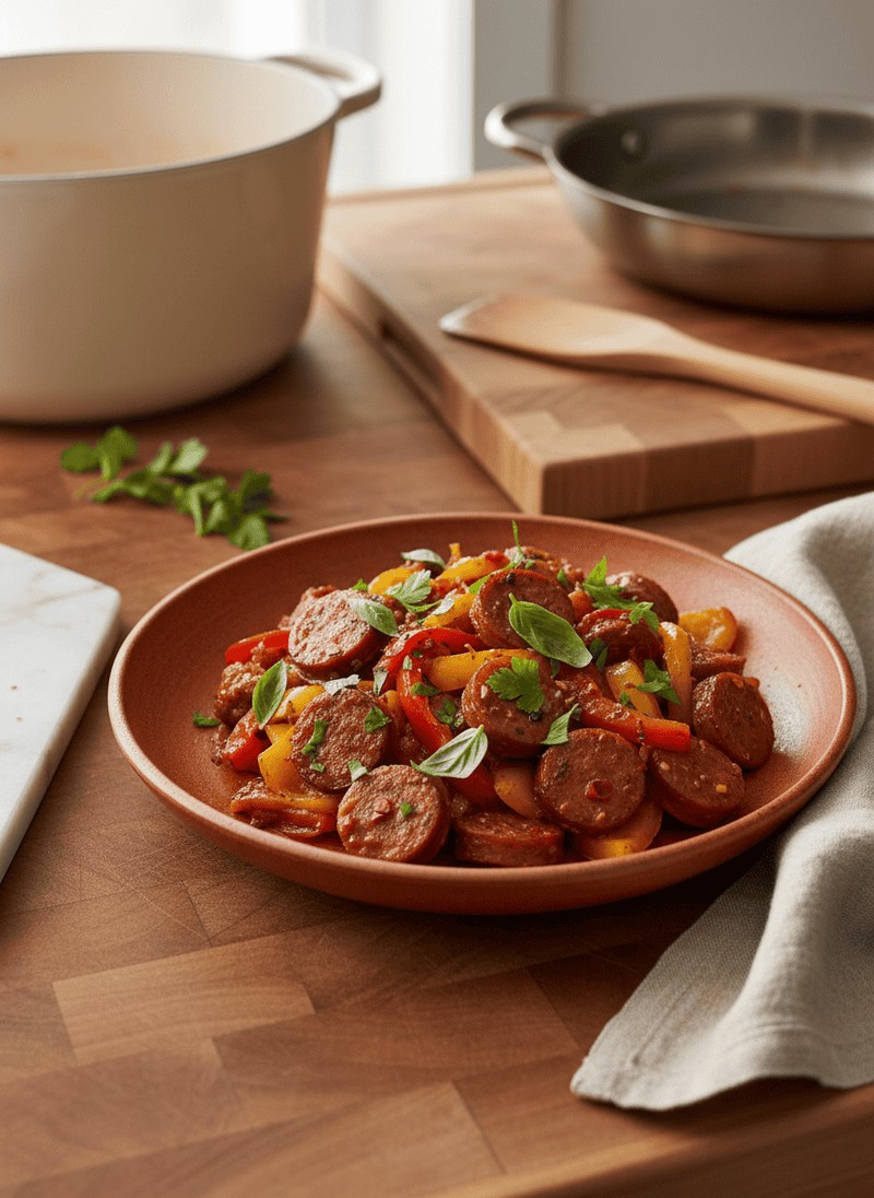 Spicy Sausage and Peppers