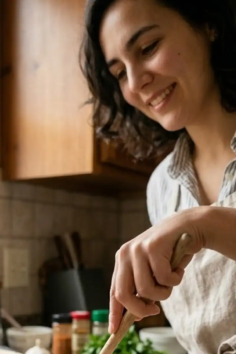 Mary in the kitchen