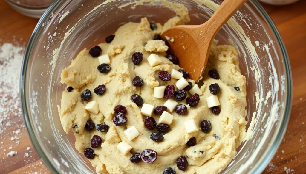 Mixing cookie dough