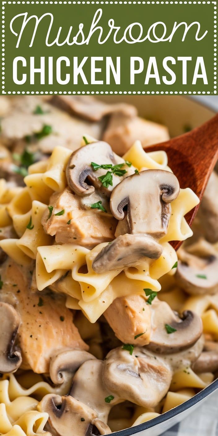 Mushroom Chicken Pasta