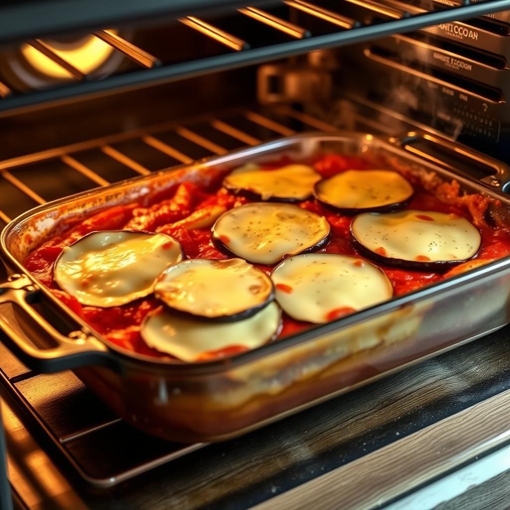 baking eggplant parmesan