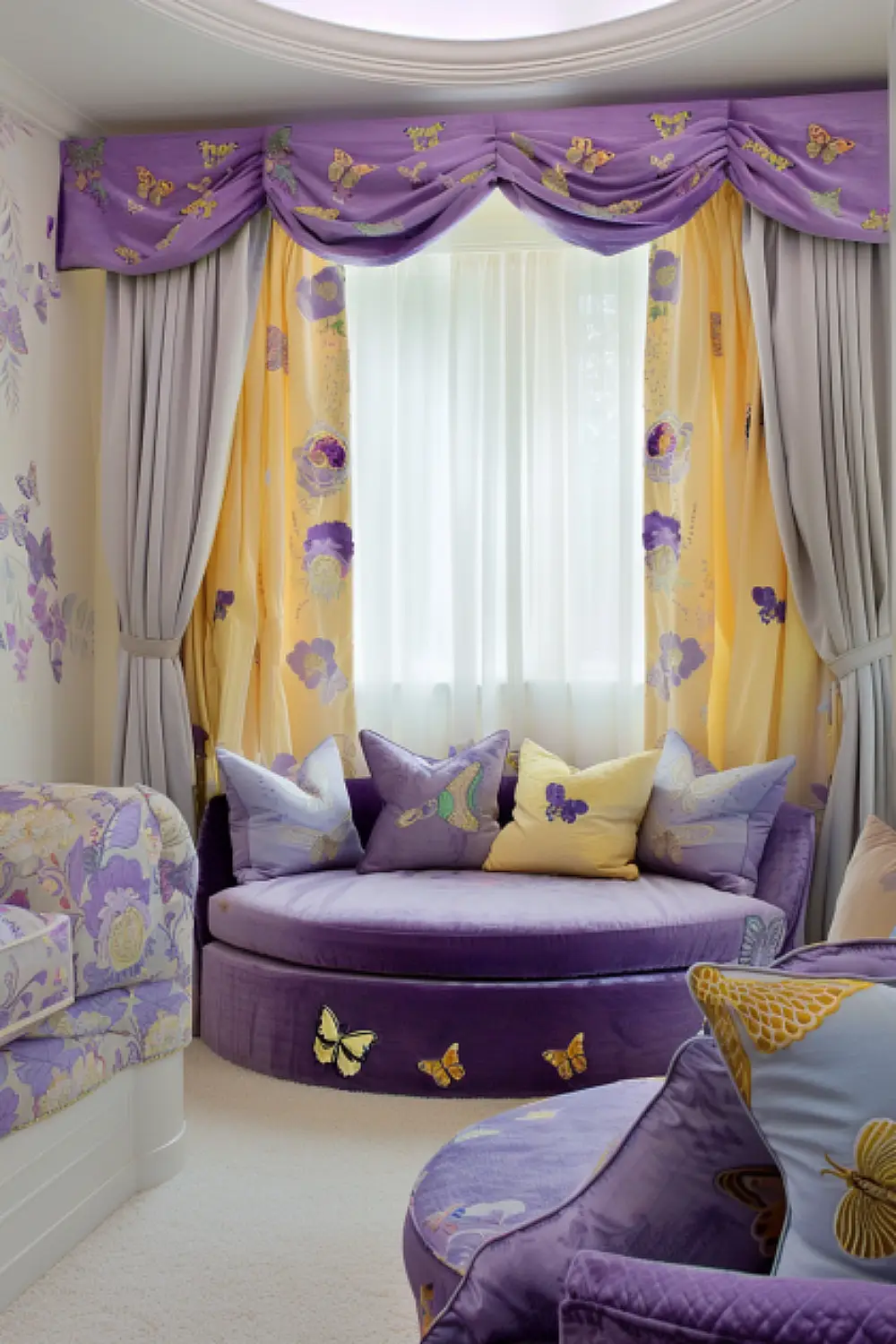 Butterfly themed boho bedroom for toddlers