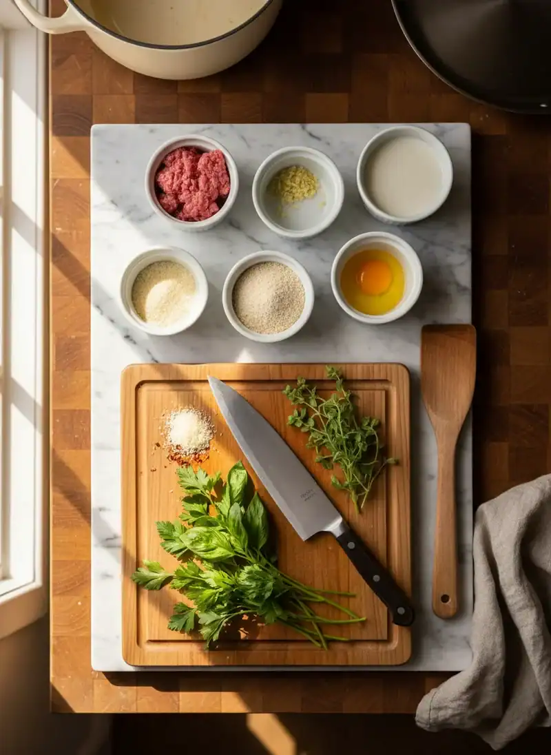Ingredients for Bobby Flay’s Italian Meatball Recipe
