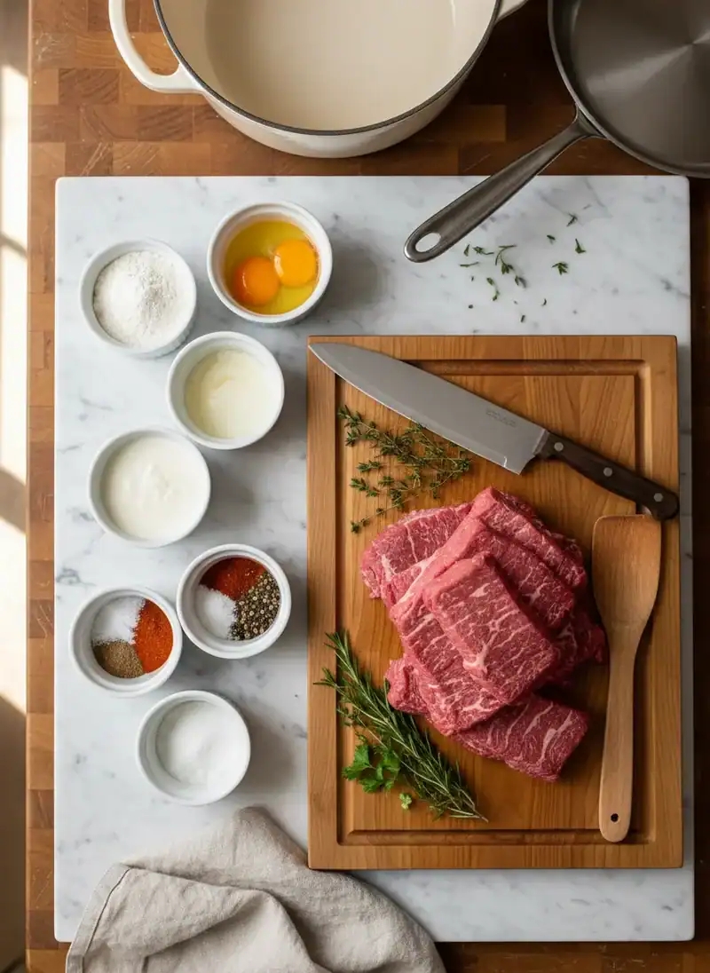 Ingredients for Country Fried Steak Recipe
