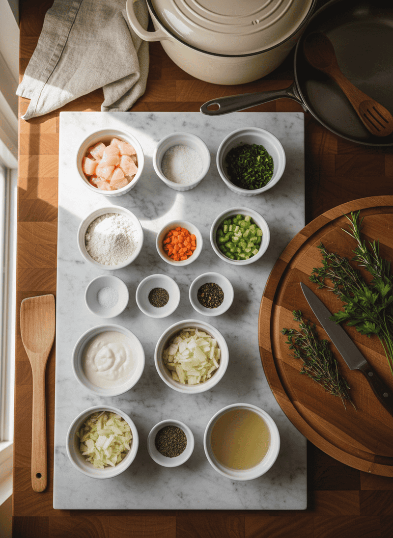Ingredients for Crockpot Chicken and Dumplings