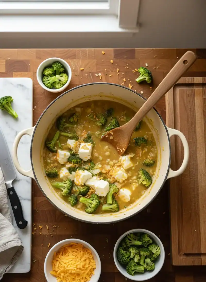 Getting Started - Broccoli Cheddar Soup Crockpot Recipe