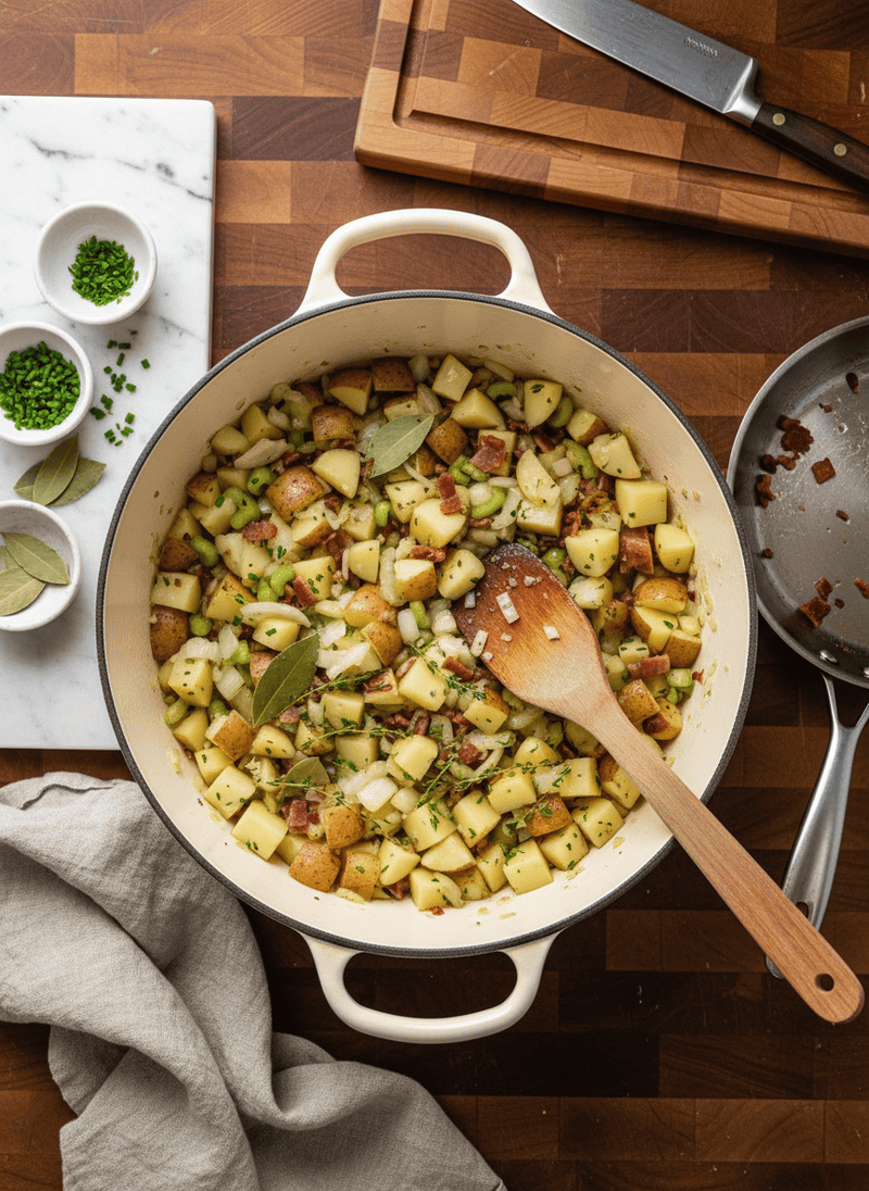 Building the Base - Crockpot Potato Soup