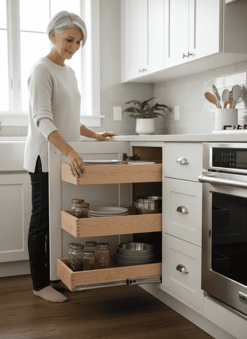 Accessible Pull-Out Shelving