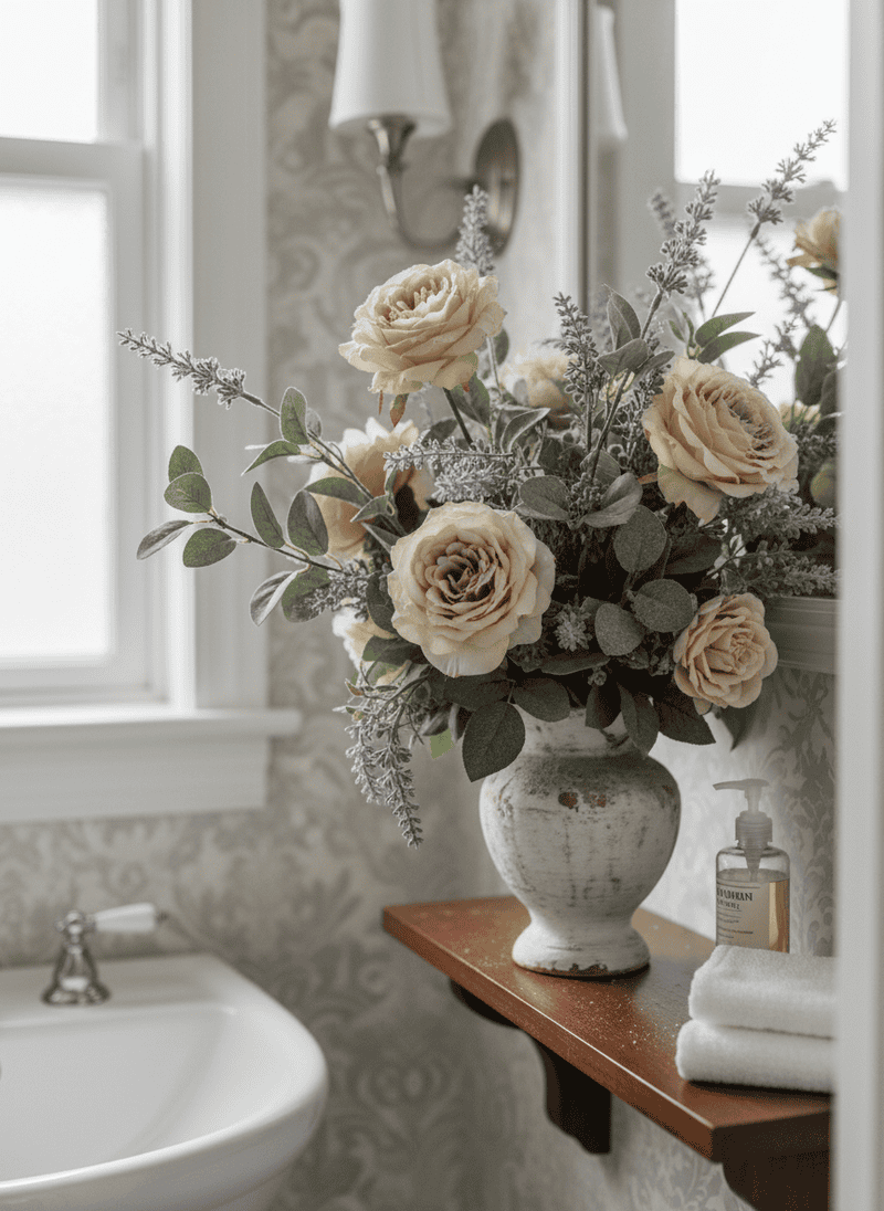 Dusty Faux Floral Arrangements