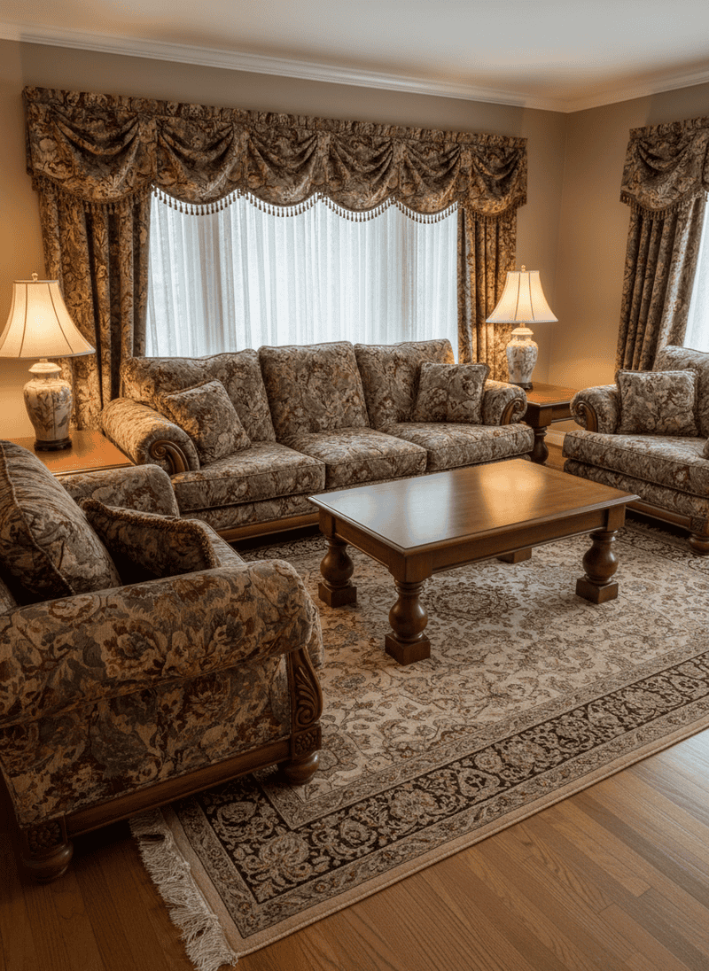 Outdated Heavy, Matching Furniture Sets
