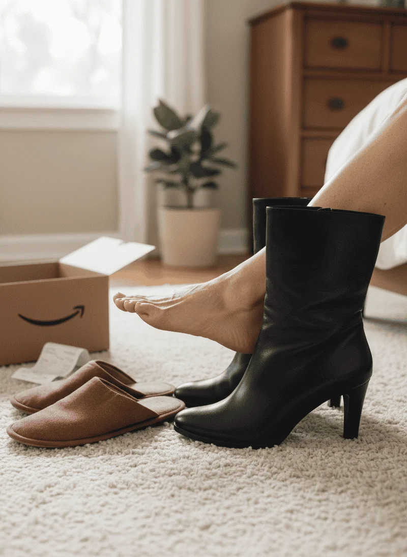 Uncomfortable High-Heel Boots