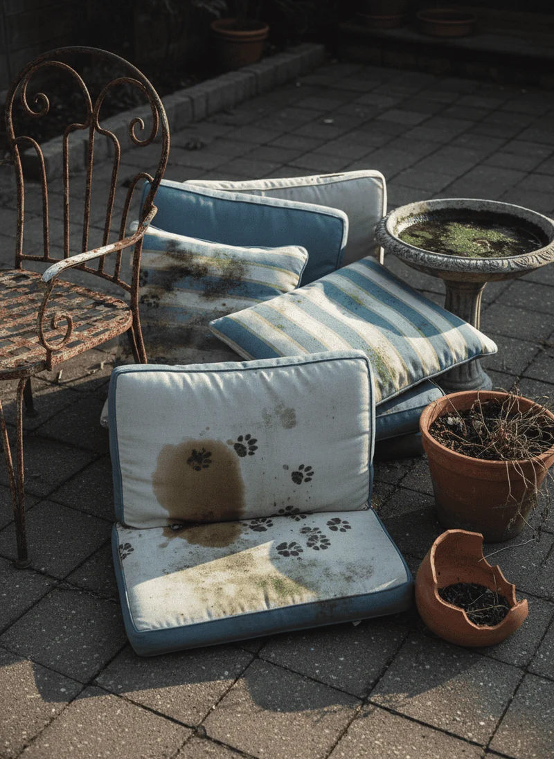 Dirty or Stained Patio Cushions