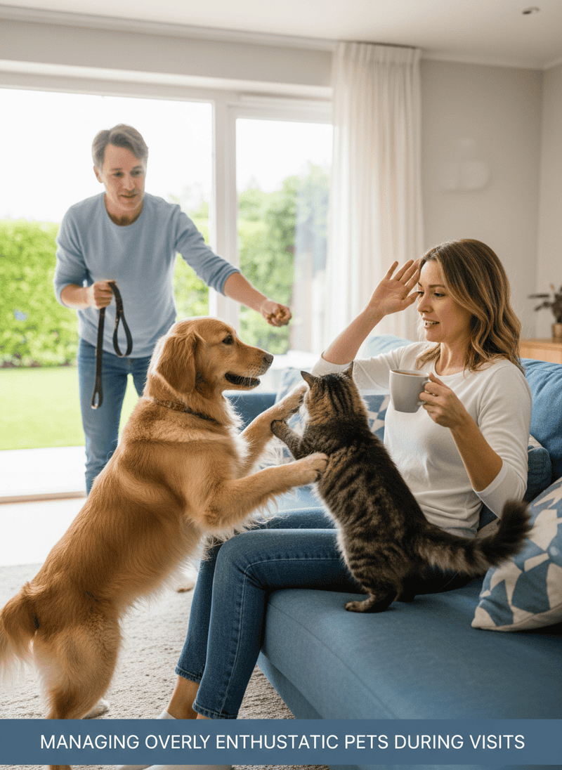 Managing Overly Enthusiastic Pets During Visits