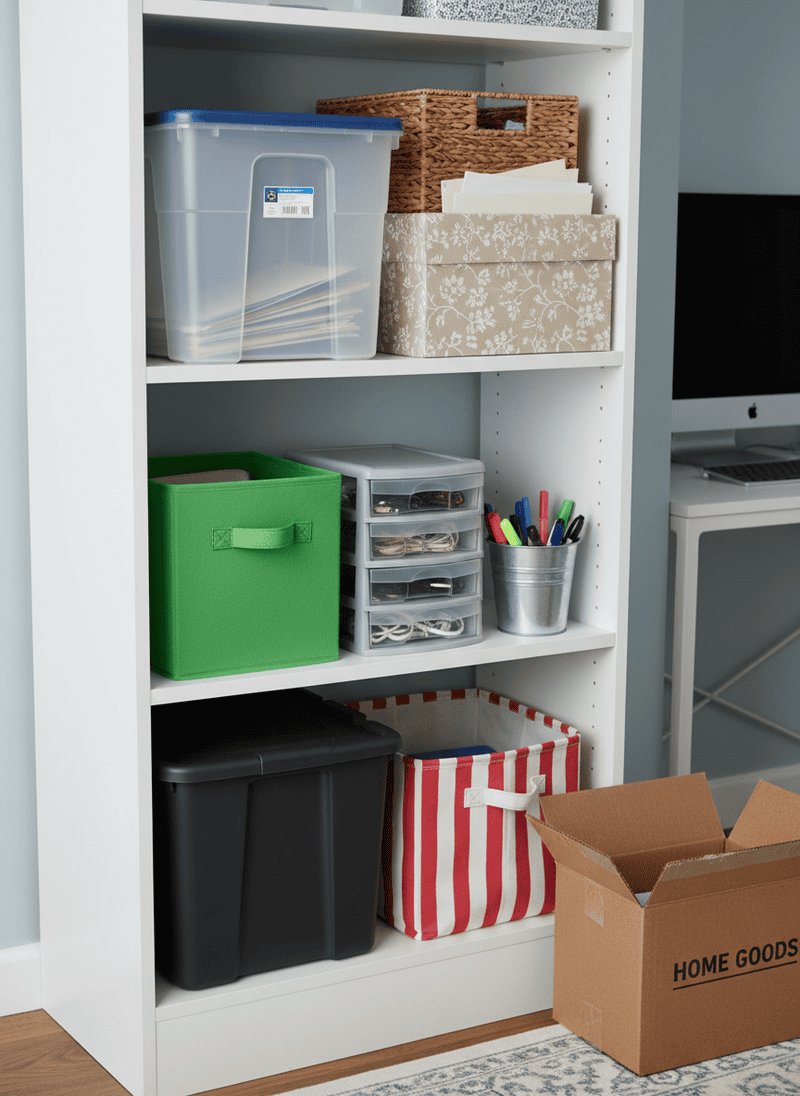 Mismatched, Generic Storage Bins