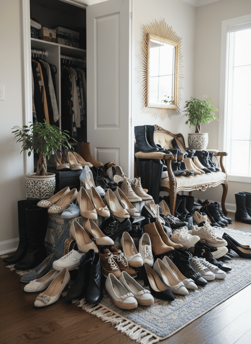 Overflowing Shoe Piles