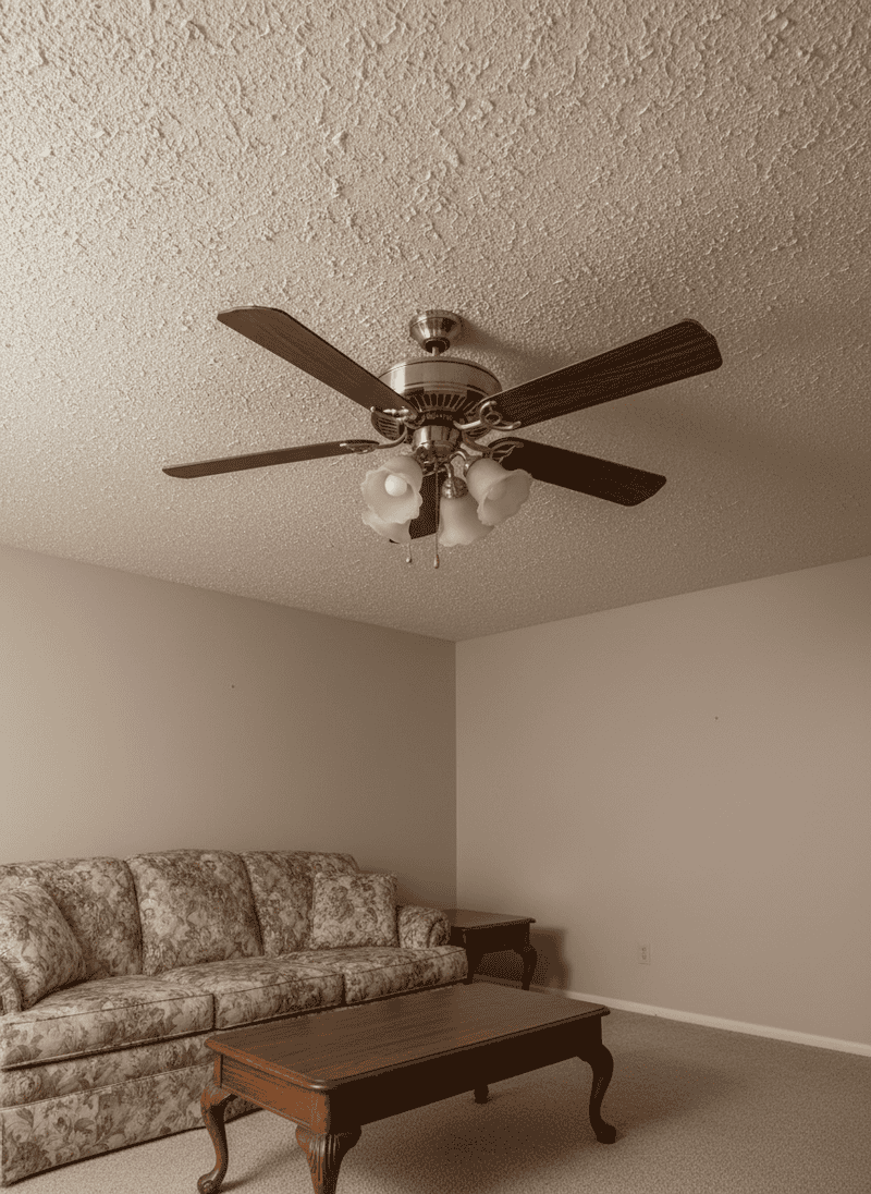 Popcorn Ceilings and Dated Ceiling Fans