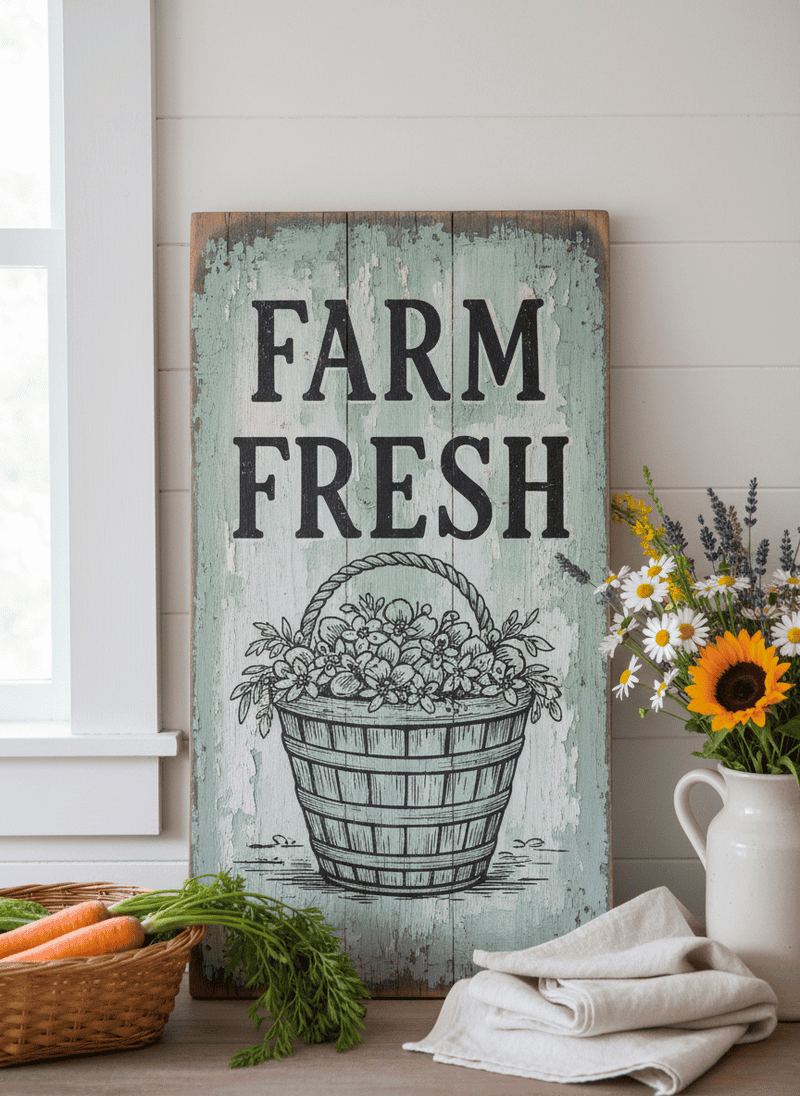 Rustic "Farm Fresh" Signage