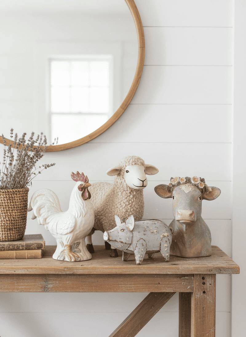 Faux Farm Animal Decor