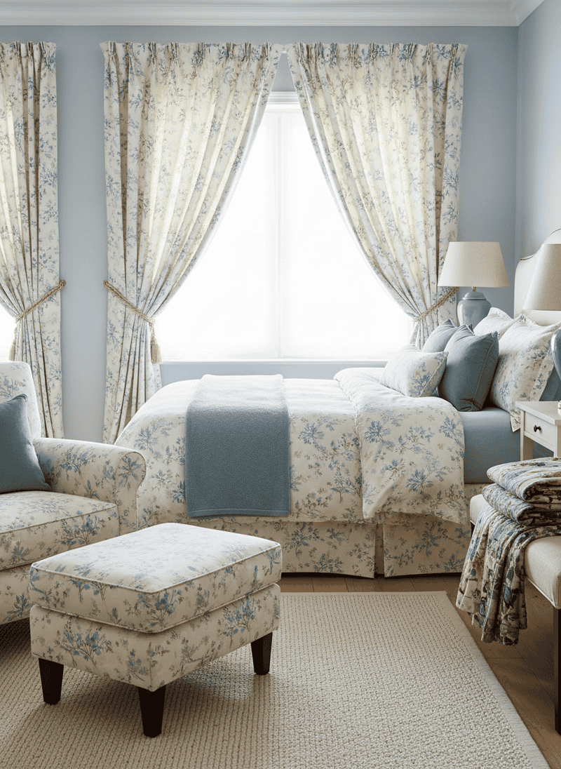 Matching Curtains, Bedding, and Upholstery