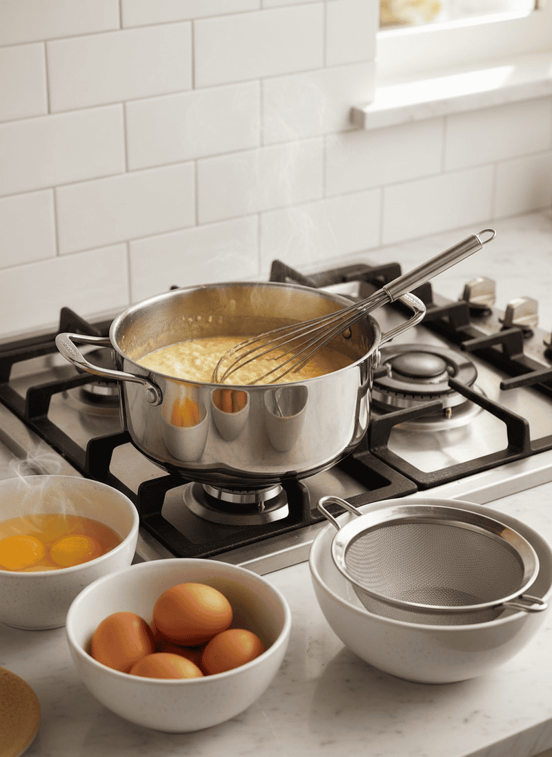 Not Tempering Eggs for Custards or Sauces