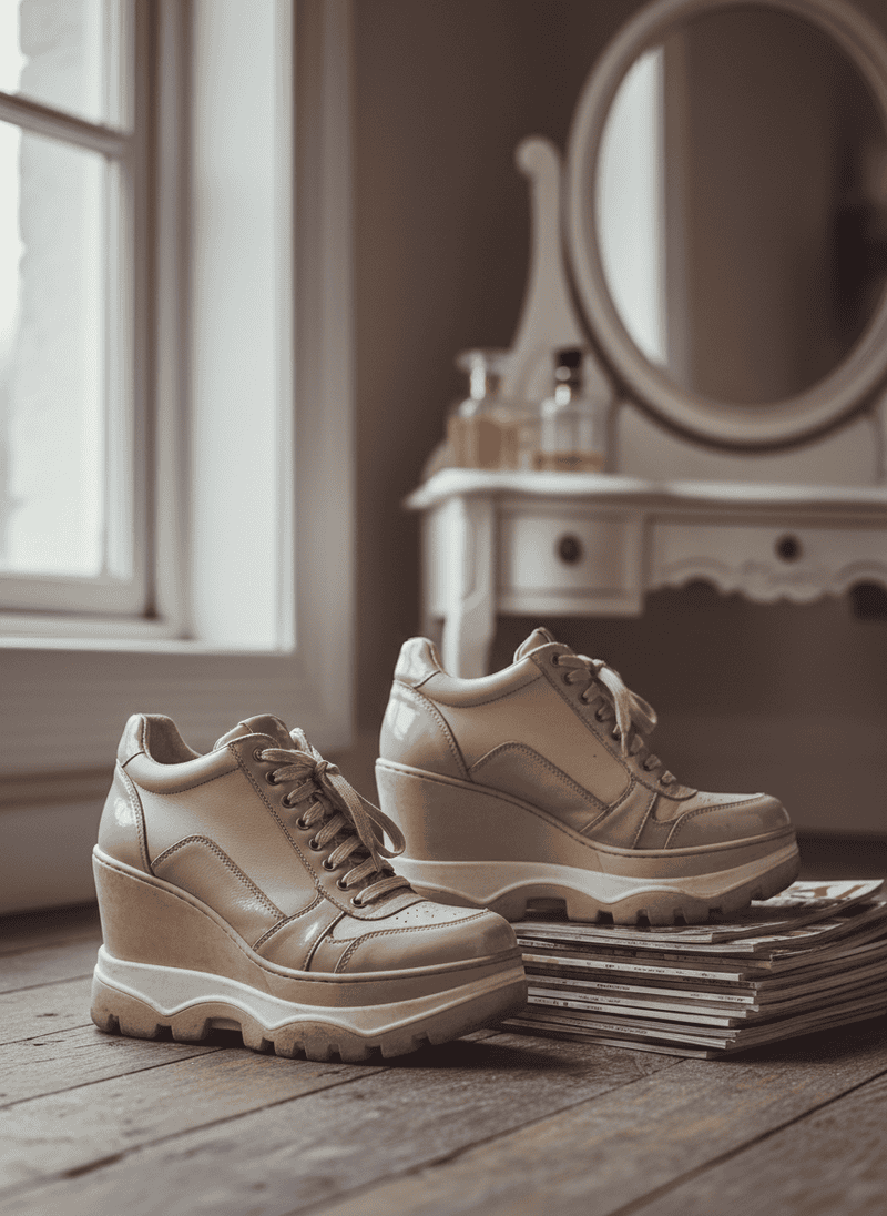 Wedge Sneakers from a Past Fashion Trend