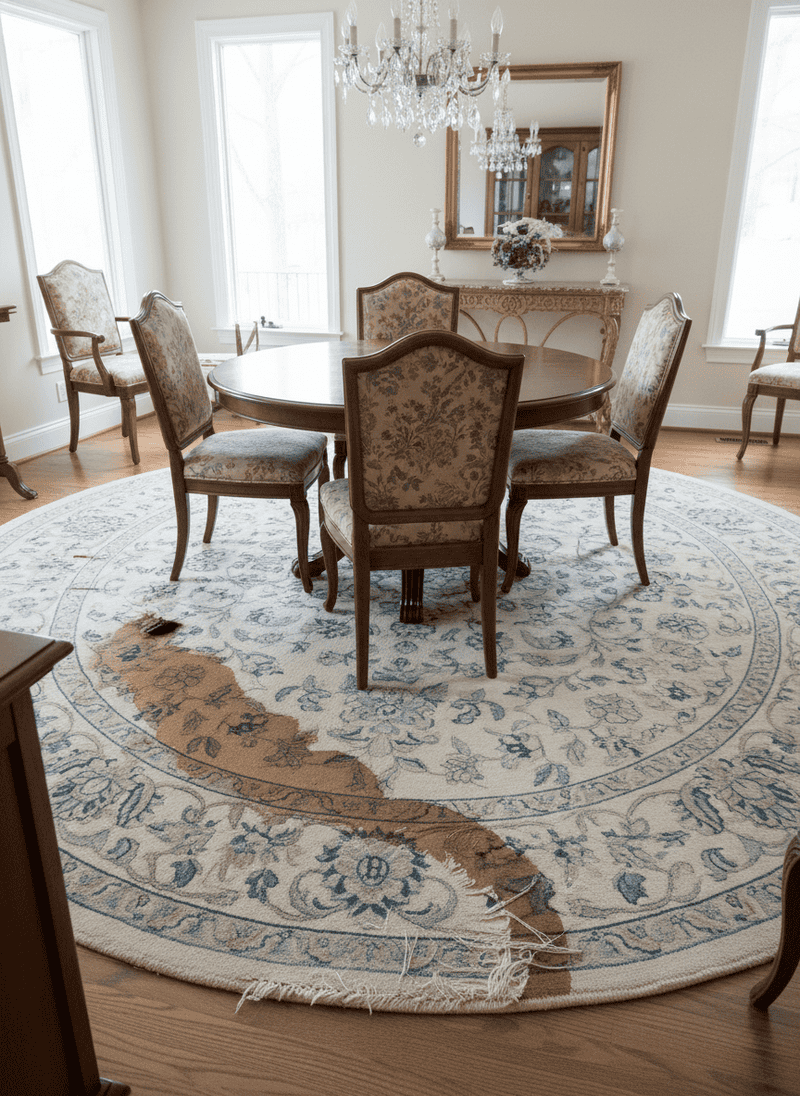 Worn or Stained Area Rugs