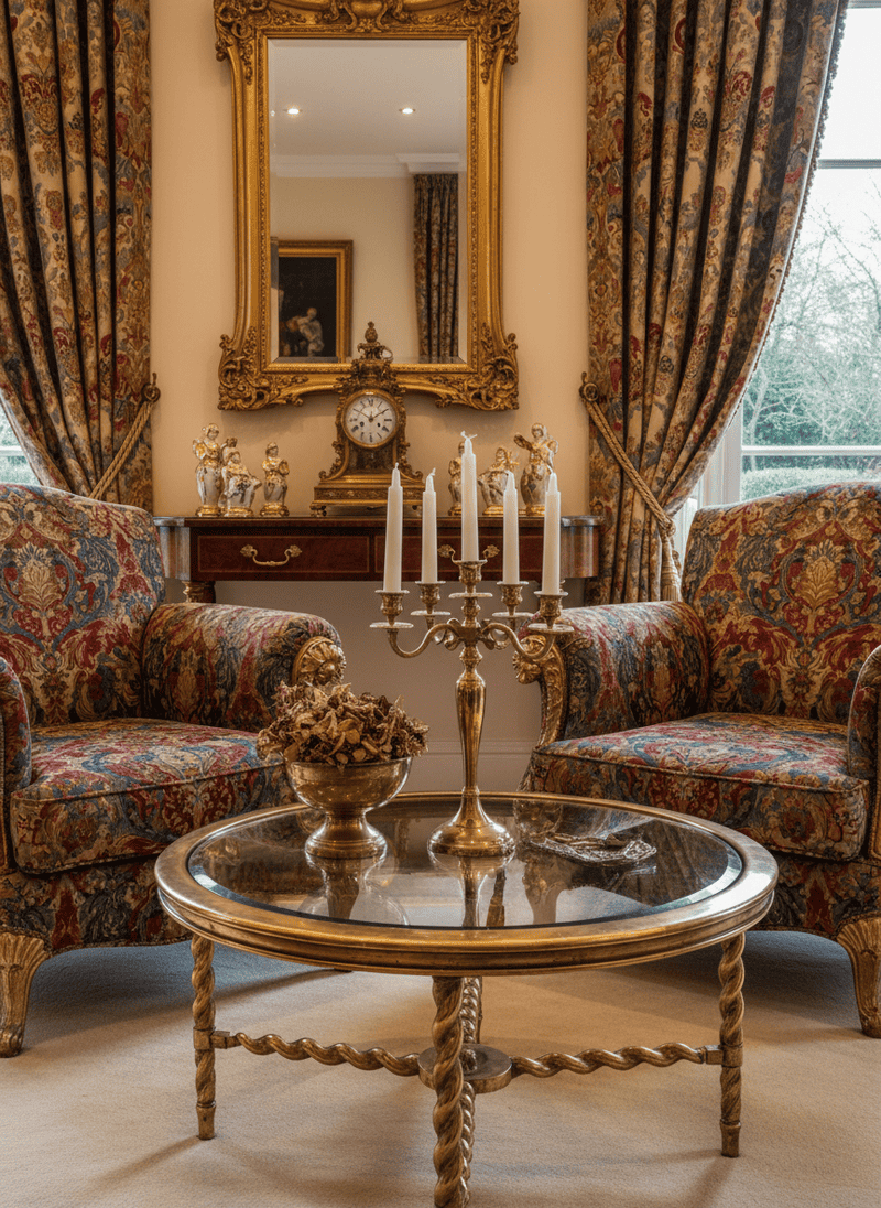 Heavy Brass and Polished Gold Accents