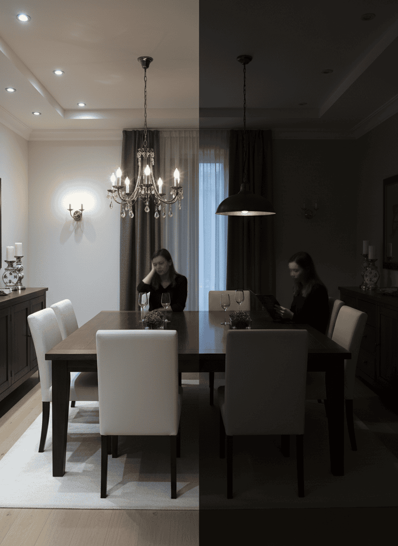 Poor Lighting Schemes (Too Bright or Too Dim)