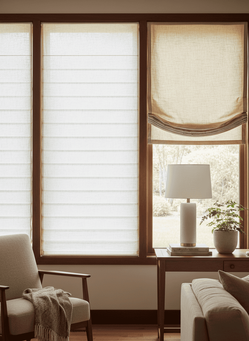 Pleated or Gathered Shades and Blinds
