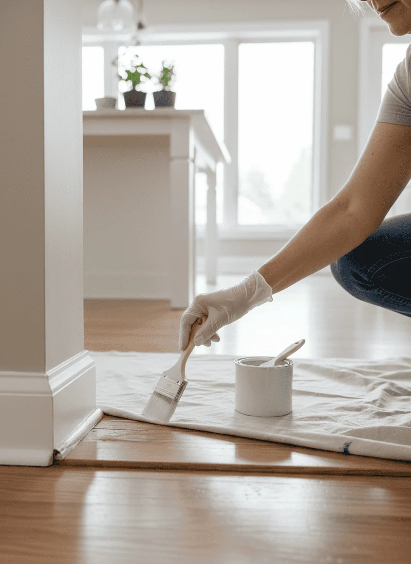 Refurbishing Scuffed Up Baseboards and Floor Edges