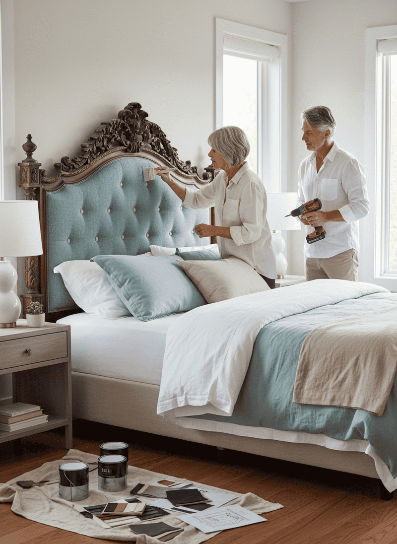 Updating Ornate, Dust-Collecting Headboards