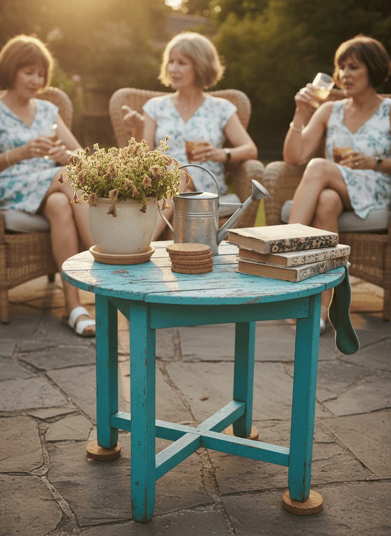 Wobbly, Weather-Beaten Side Tables
