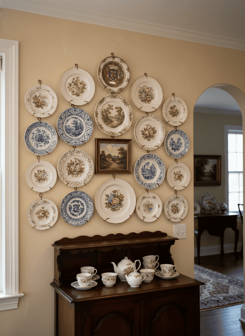 Decorative Plate Walls (Without a Modern Twist)