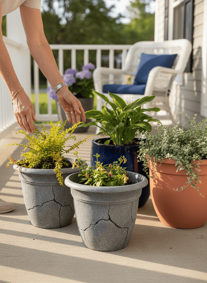 Retiring Faux Stone or Plastic Planters