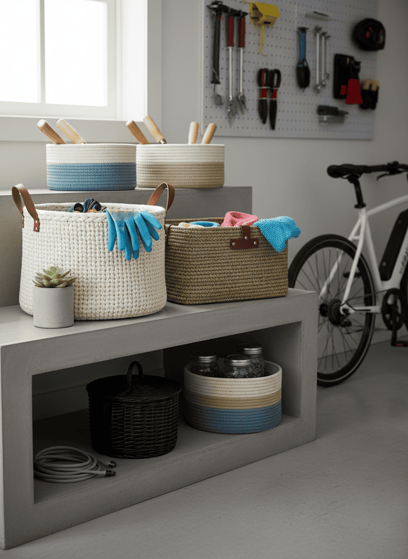 An Assortment of Decorative Storage Baskets
