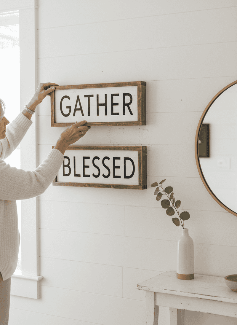 "Gather" or "Blessed" Wall Art