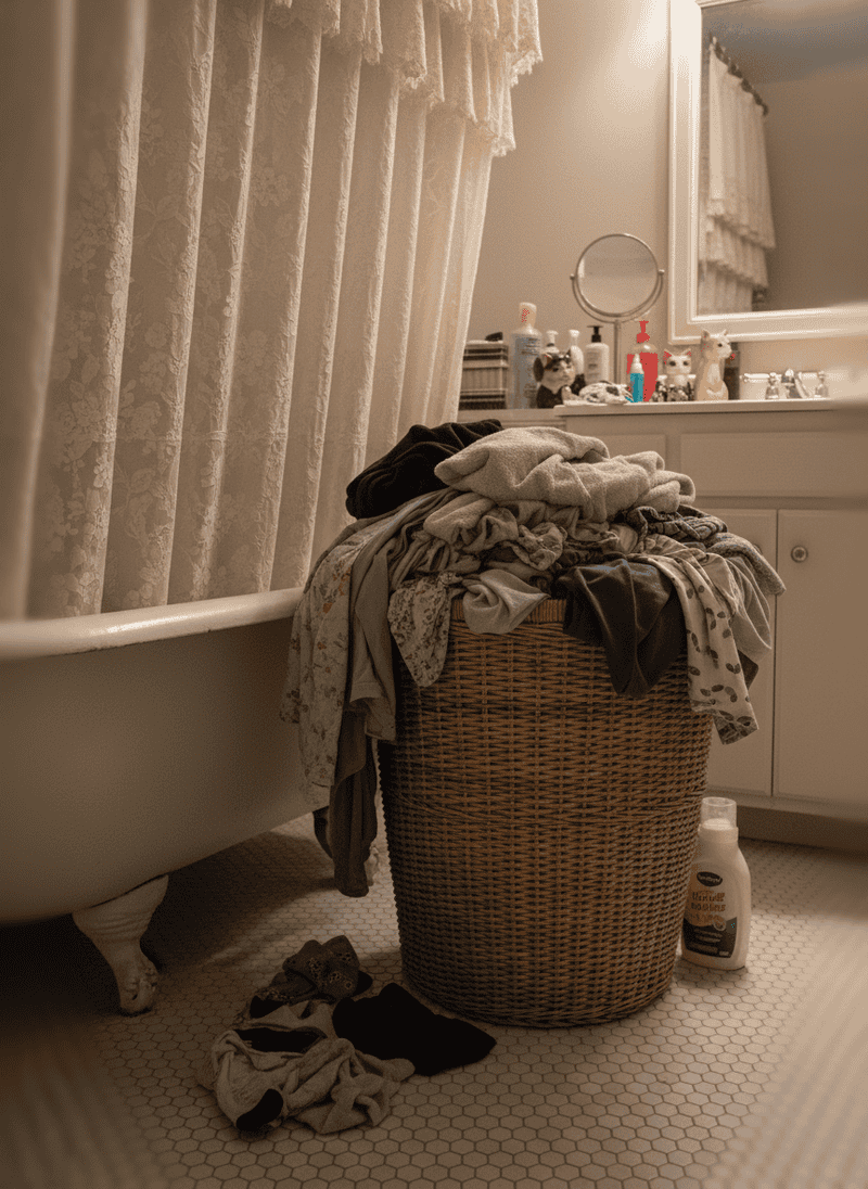 Bulky, Visible Laundry Hampers